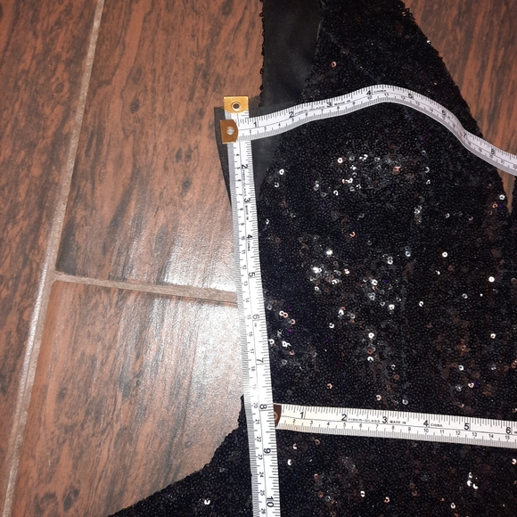 B. Darlin Black Super Sequin Cocktail Formal Dress Size 7/8 Juniors - Picture 4 of 16